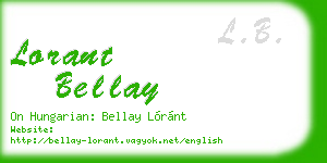 lorant bellay business card