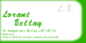 lorant bellay business card